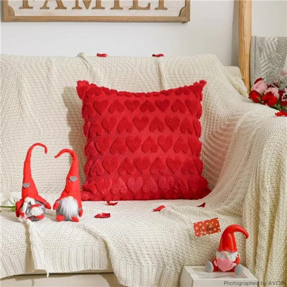 colorlife Valentine's Day Love Heart Throw Pillow Cover Set of 2, 18 x 18